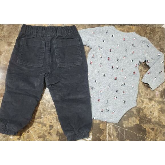 Carter's The Children's Place Baby Boys 18M 2 Piece Longsleeve Outfit Pants Set - Picture 3 of 4